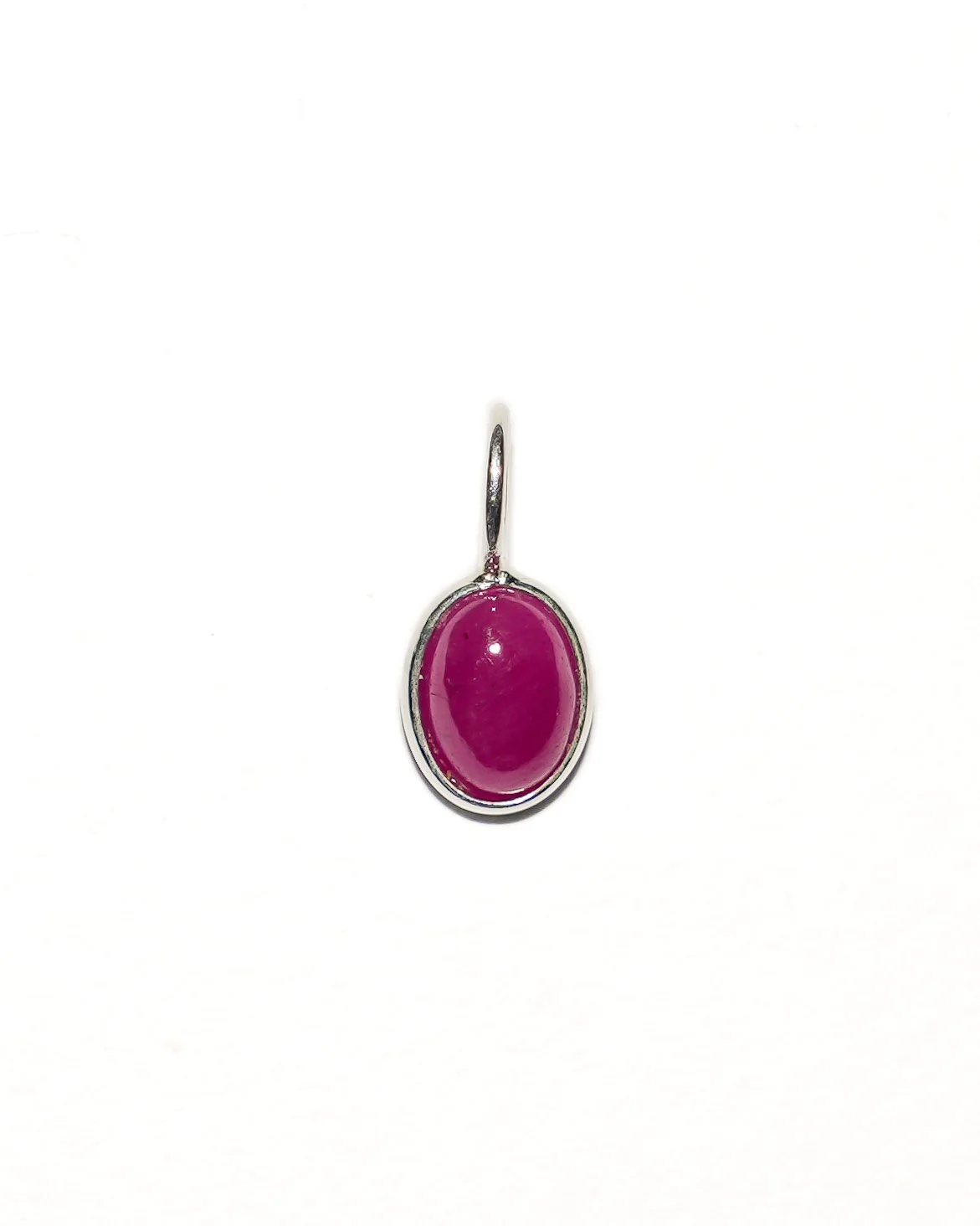 Ruby Cabochon Charm in Sterling Silver — Thanks Dad